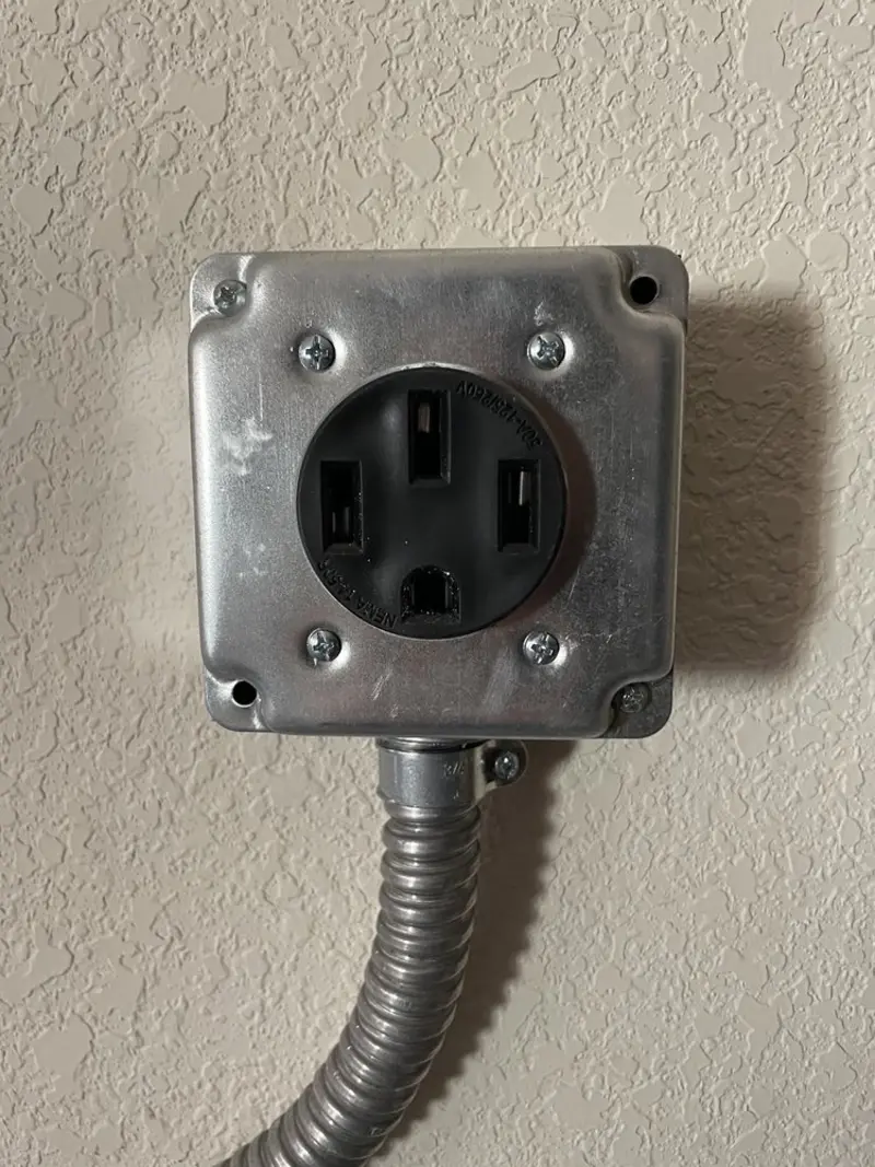 NEMA 14-50 outlet installed for Smart Home Electrical in Boulevard Park